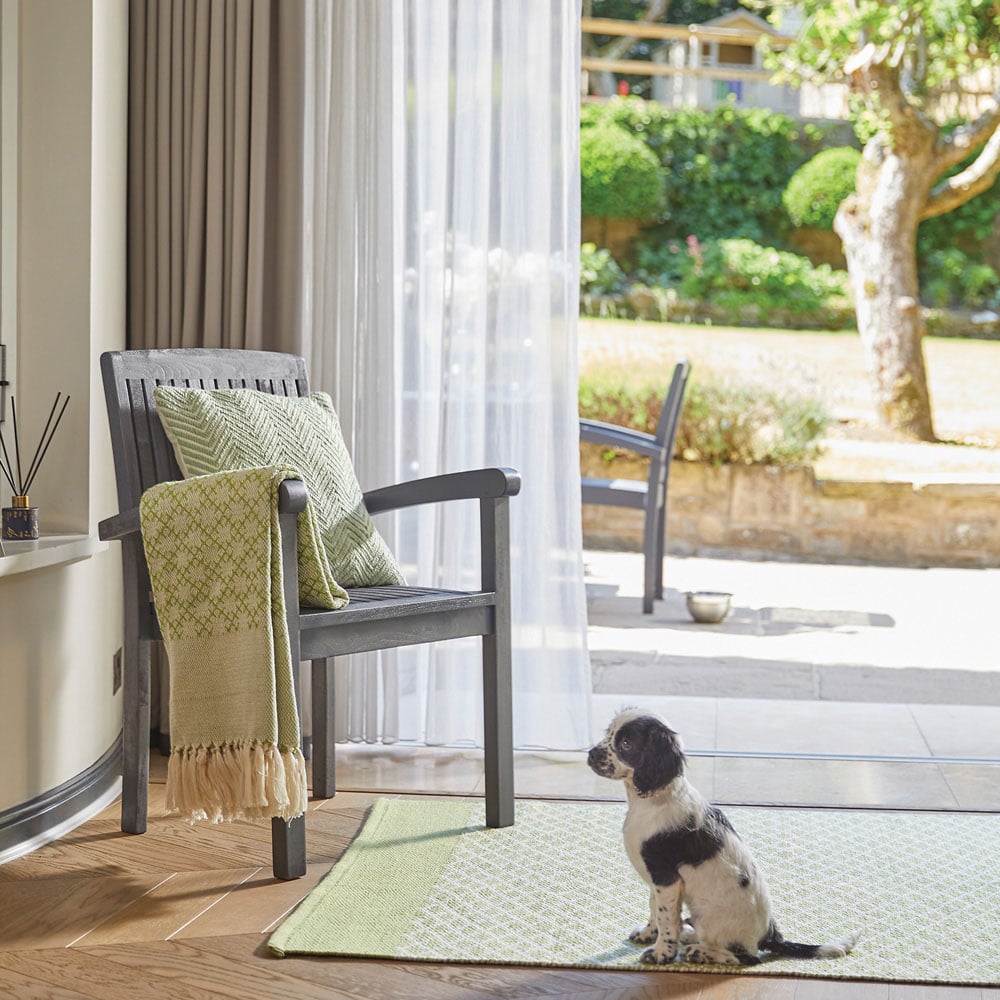 Hug Rug Green Woven Trellis Rug 160 x 230cm Image 2