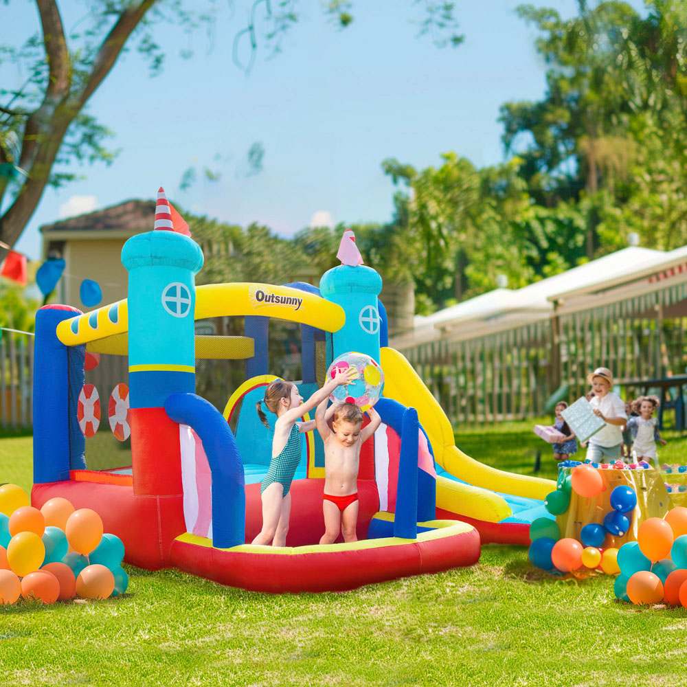 Outsunny Kids 4 in 1 Inflatable Bouncy Castle Image 2