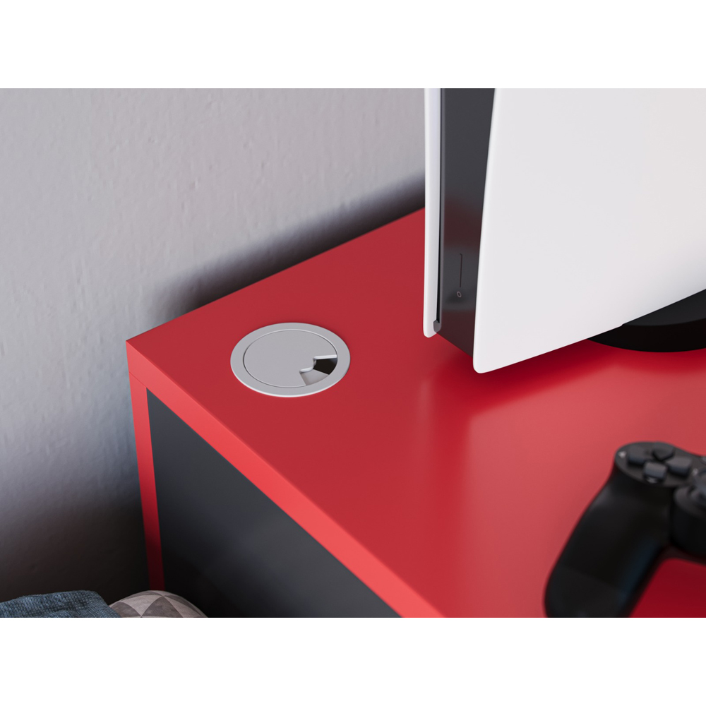 Recoil Portal Single Black and Red Gaming Bed with Desk and Underbed Drawer Image 2