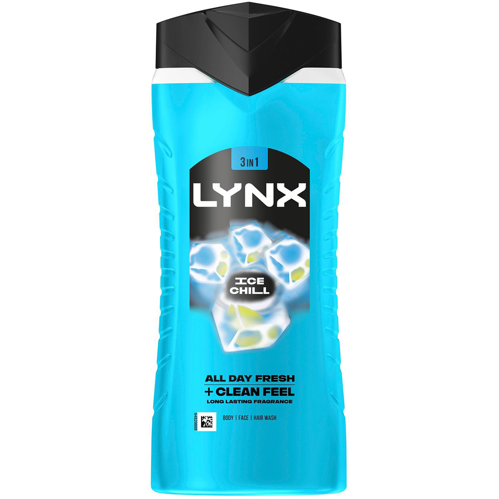 Lynx Ice Chill Iced Mint and Lemon 12H Refreshing Fragrance Shower Gel 500ml 12 Pack Image 8