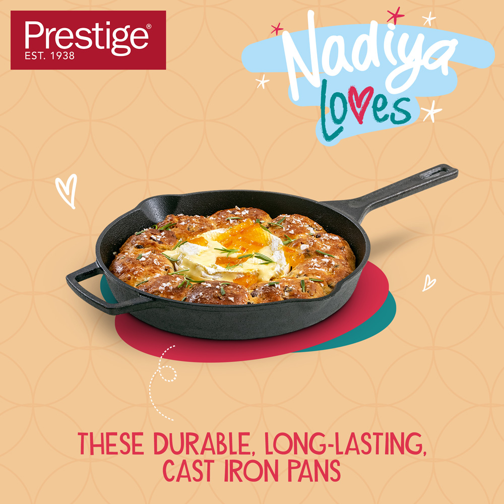Nadiya x Prestige 25cm Cast Iron Skillet Image 2
