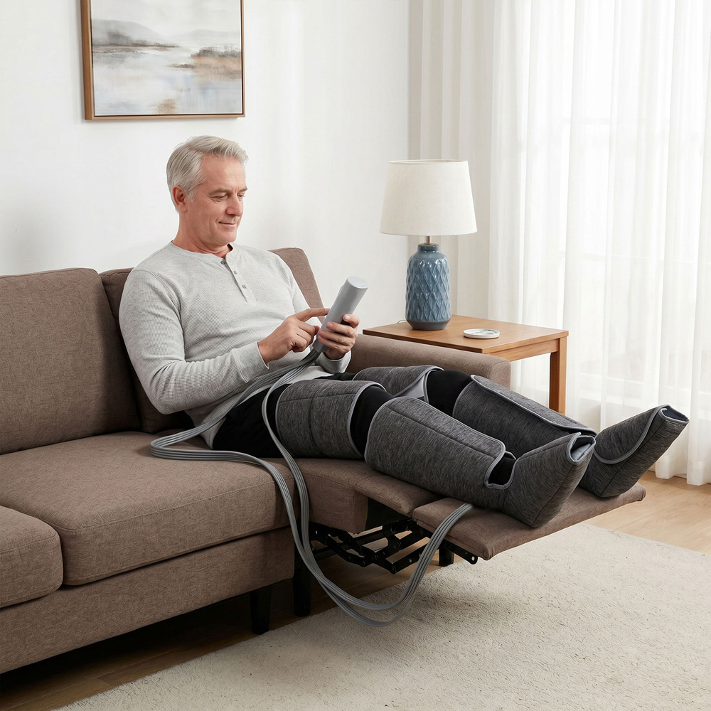 HOMCOM Grey Electric Leg Massager with Heat Image 8