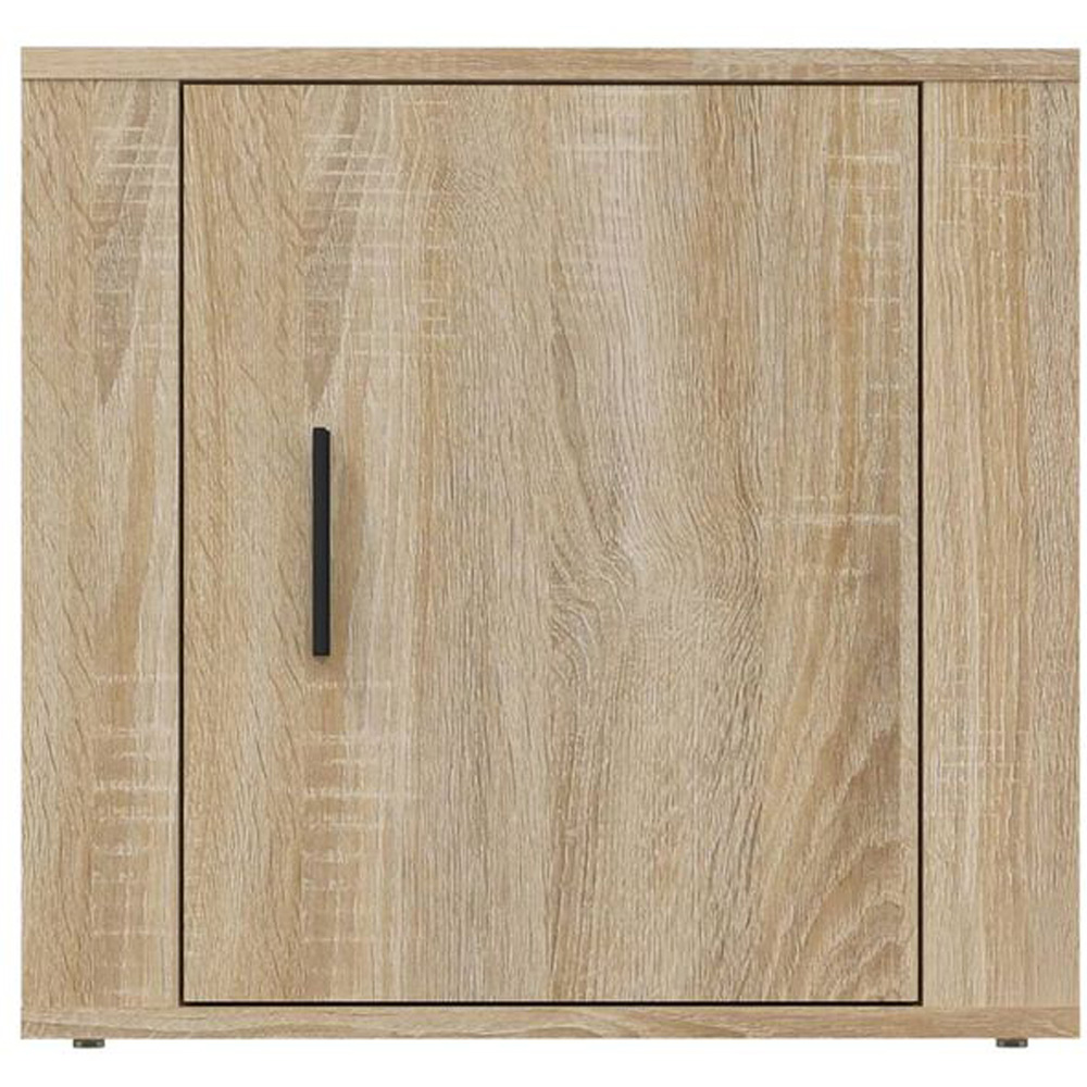 vidaXL Single Door Sonoma Oak Bedside Cabinet Set of 2 Image 4