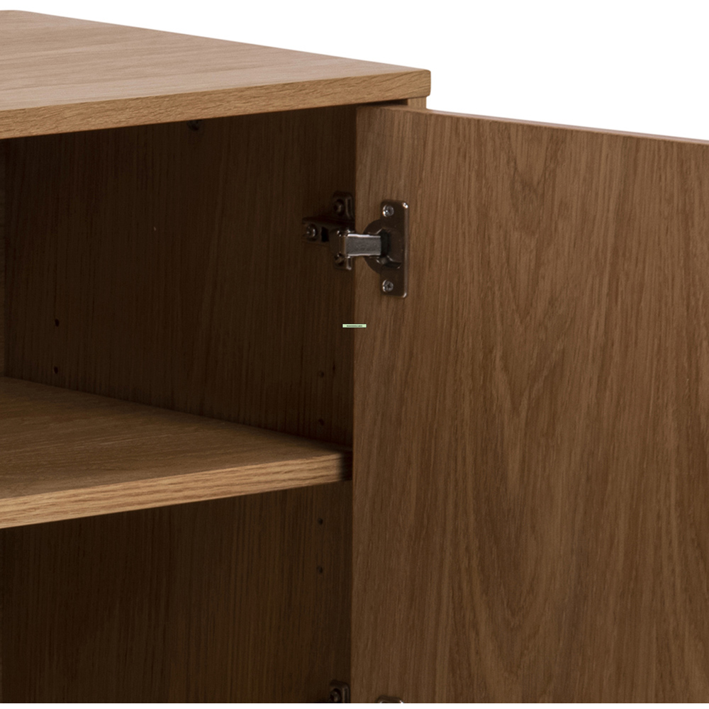 Florence Brighton 3 Door Oak Herringbone Effect Sideboard Image 8