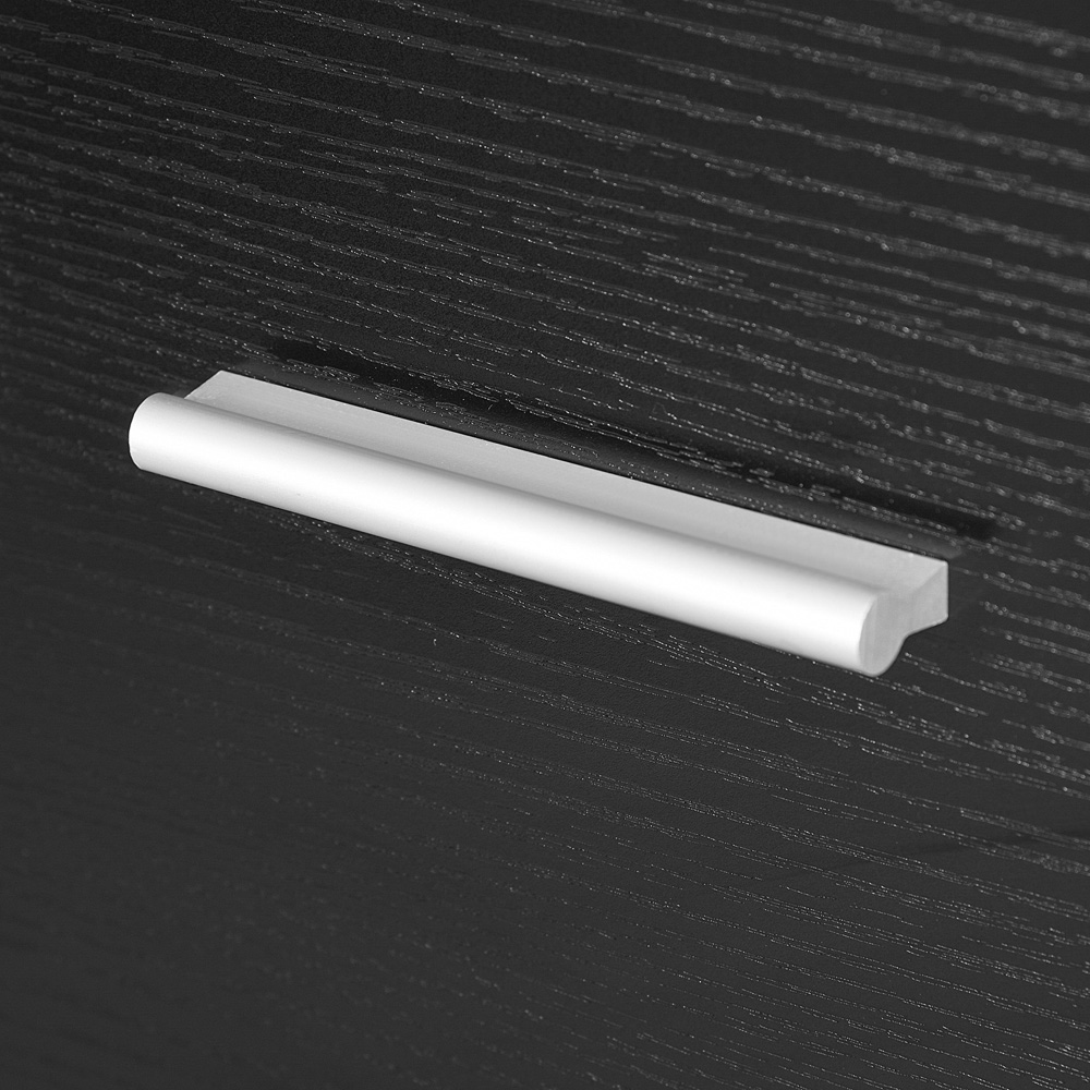 HOMCOM 4 Drawer Black Wood Effect Locking File Cabinet Image 3