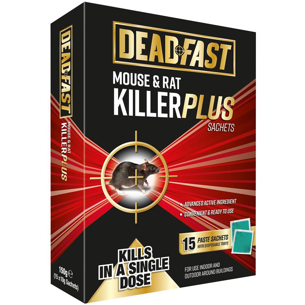 Deadfast Mouse and Rat Killer Plus Sachets 15 Pack Image 1