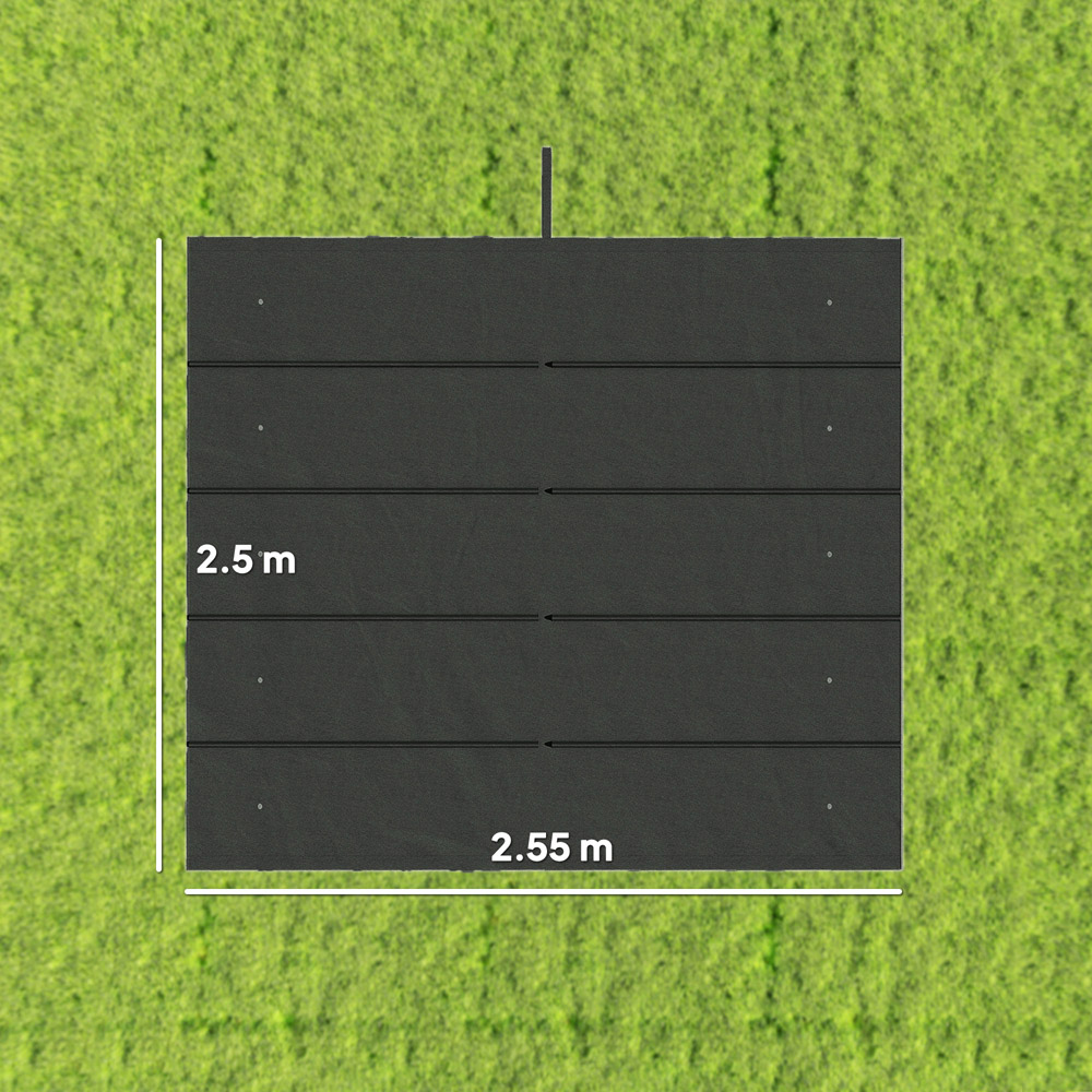 Outsunny 3 x 3m Grey Retractable Pergola Cover Image 8