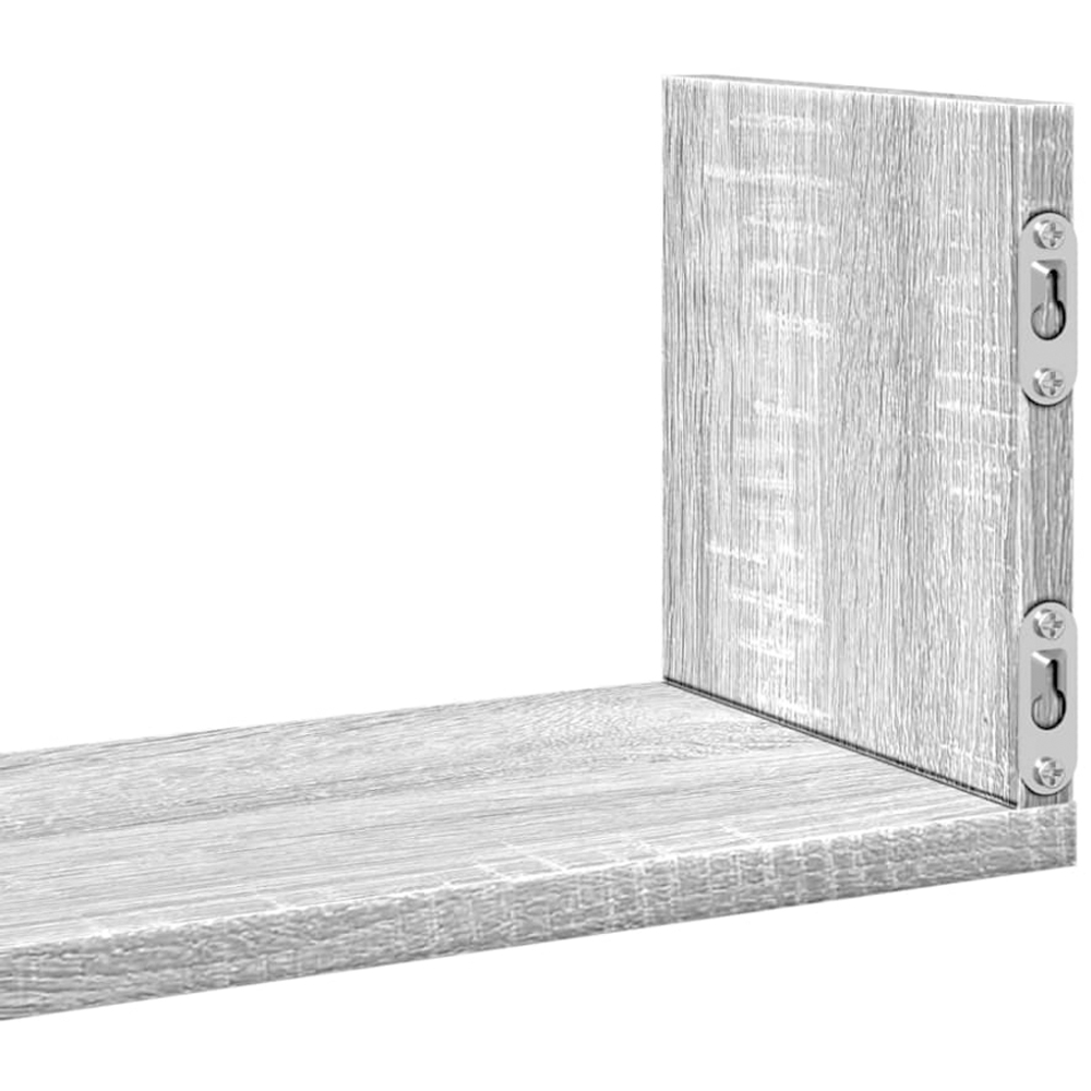 vidaXL 58cm Set of 3 Grey Sonoma Floating Wall Shelf Image 7
