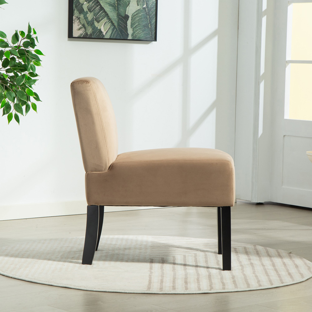 Artemis Home Valina Velvet Fabric Brown Accent Chair Image 3