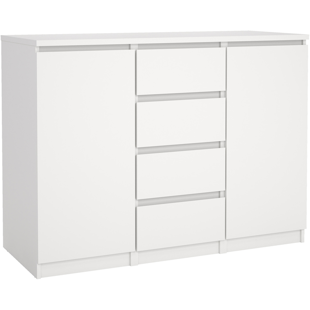 Florence Naia 2 Door 4 Drawer White Sideboard Image 2