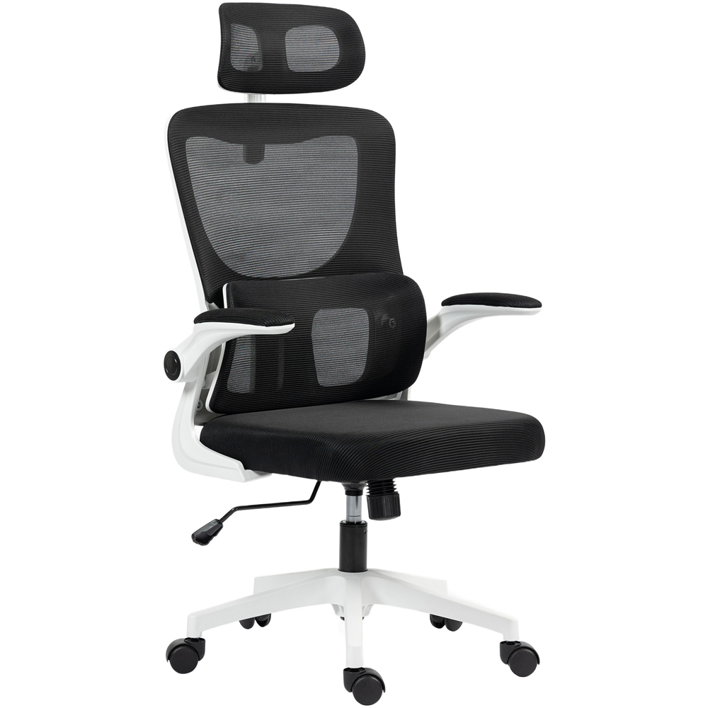 Portland Black Mesh Recliner Office Chair with Adjustable Headrest and Lumbar Support Image 2