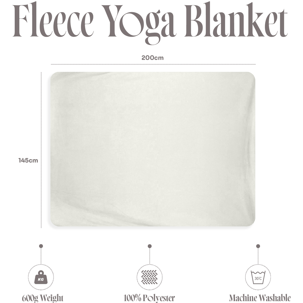 Myga Cream Fleece Reversible Yoga Blanket 200 x 145cm Image 5