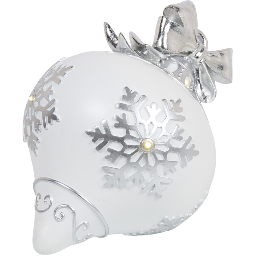 Light Up Bauble Ornament Silver Image 4