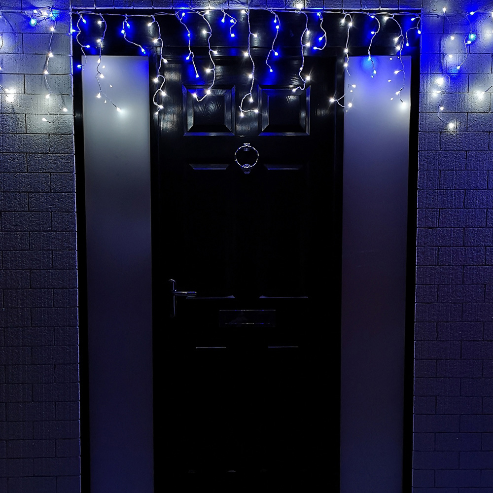 Samuel Alexander Blue and White LED Christmas Frosted Icicle Lights 5.1m Image 6