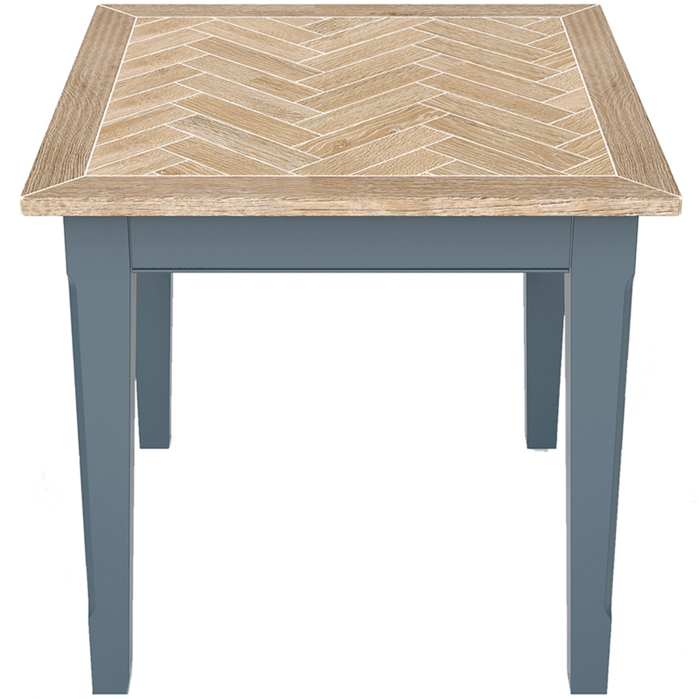 Baumhaus Signature 2 Seater Square Dining Table Blue and Oak Image 2