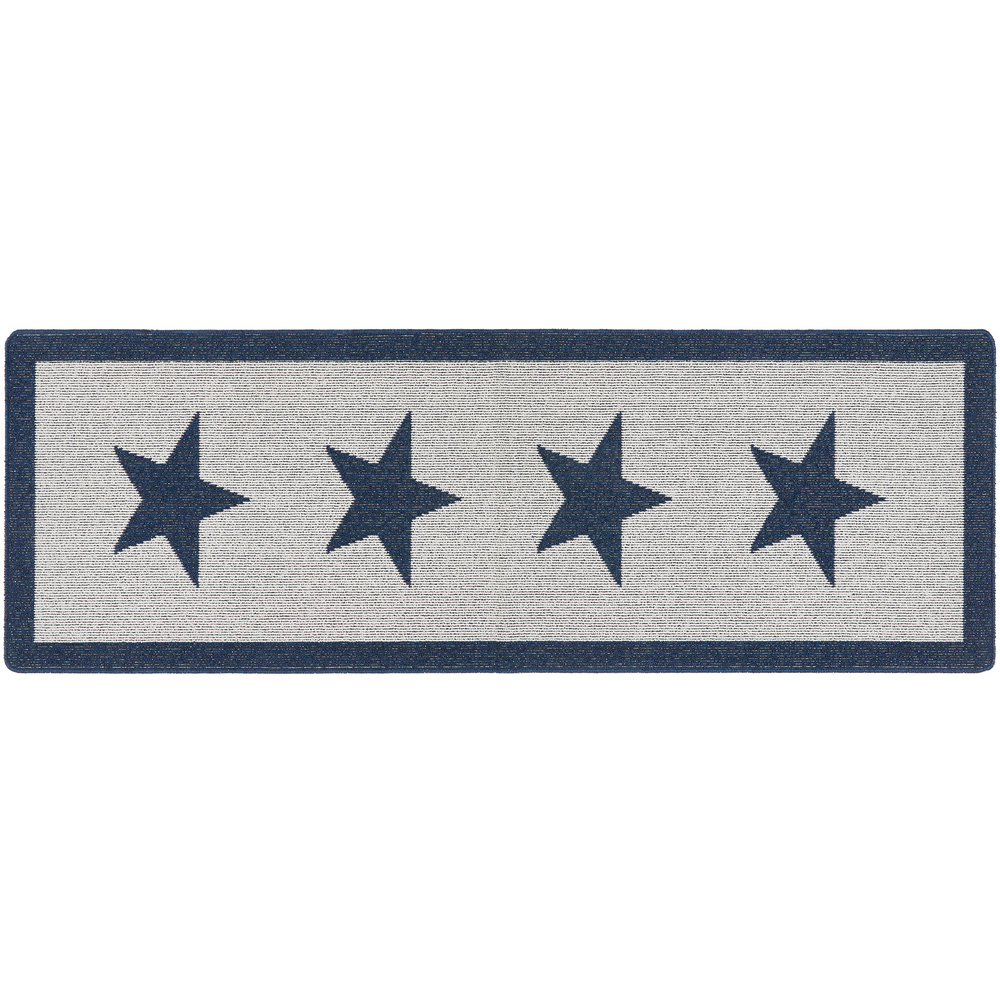My Mat Charcoal Star Stain Resistant Runner 67 x 200cm Image 1