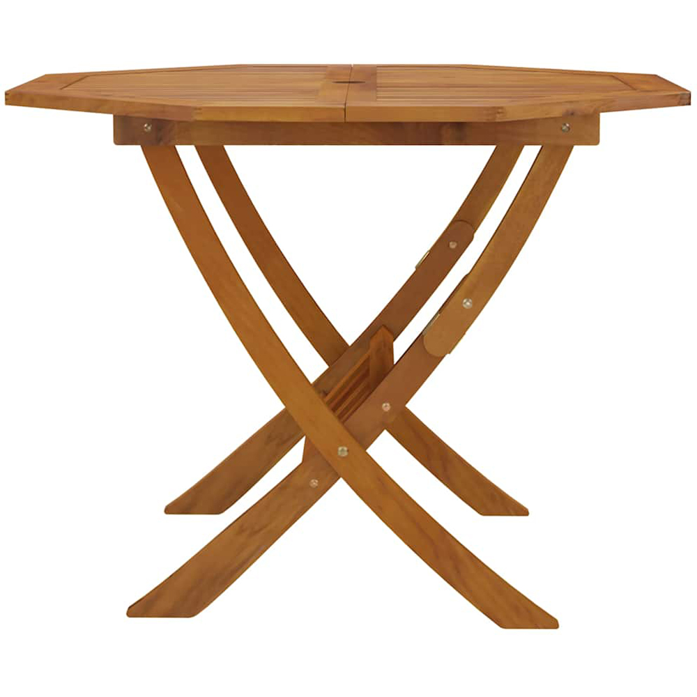 vidaXL Brown Solid Wood Acacia Foldable Octangle Garden Table 90cm Image 4