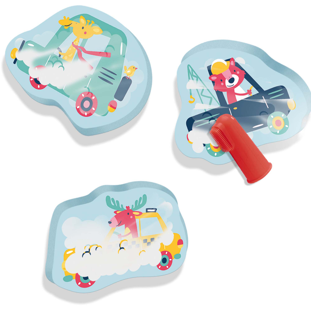 SES Creative Tiny Talents Foam Car Set with Brush Image 4