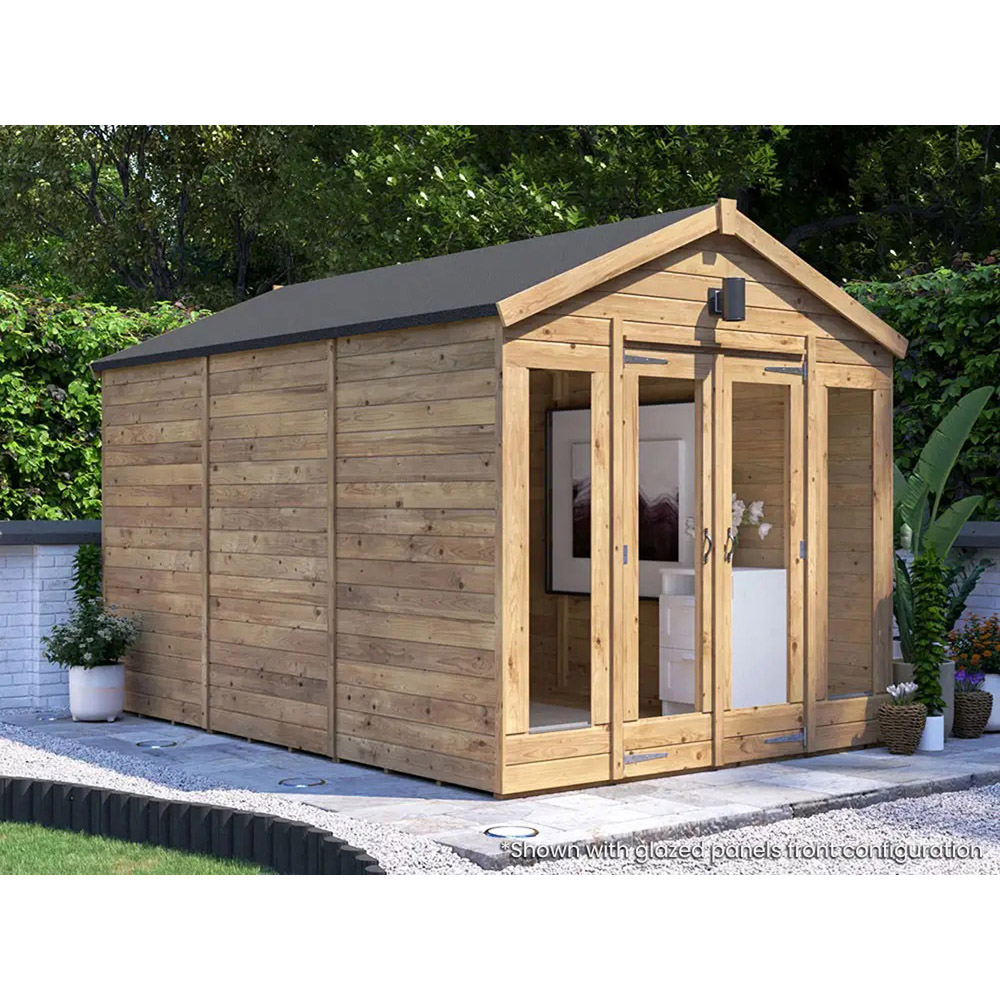 Dunster House RagePanda 8 x 12ft Modular Brown Superfelt Apex Summerhouse Image 2
