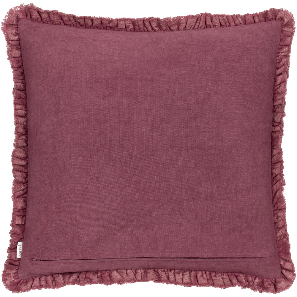 Yard Bertie Cotton Burnt Red Velvet Cushion 45 x 45cm Image 3