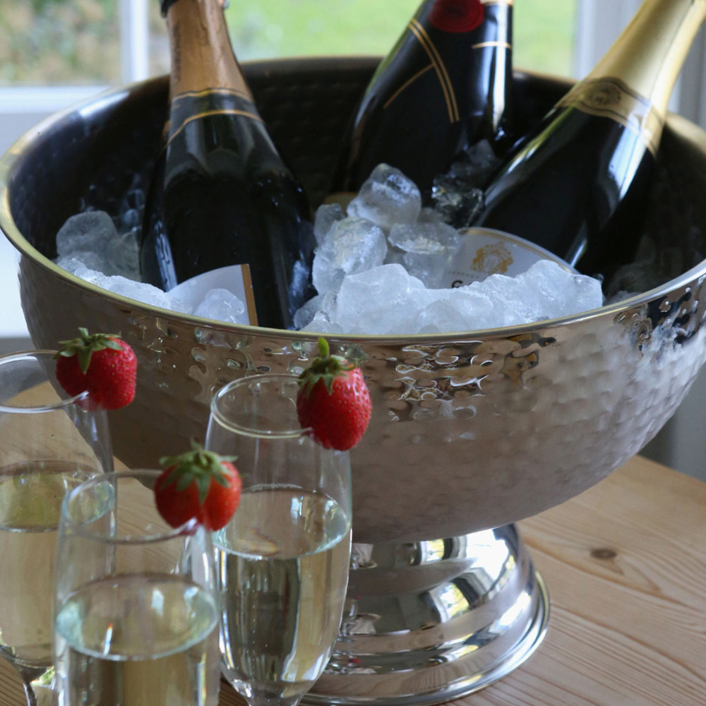 Rink Hammered Stainless Steel Champagne Ice Bucket 35cm Image 5