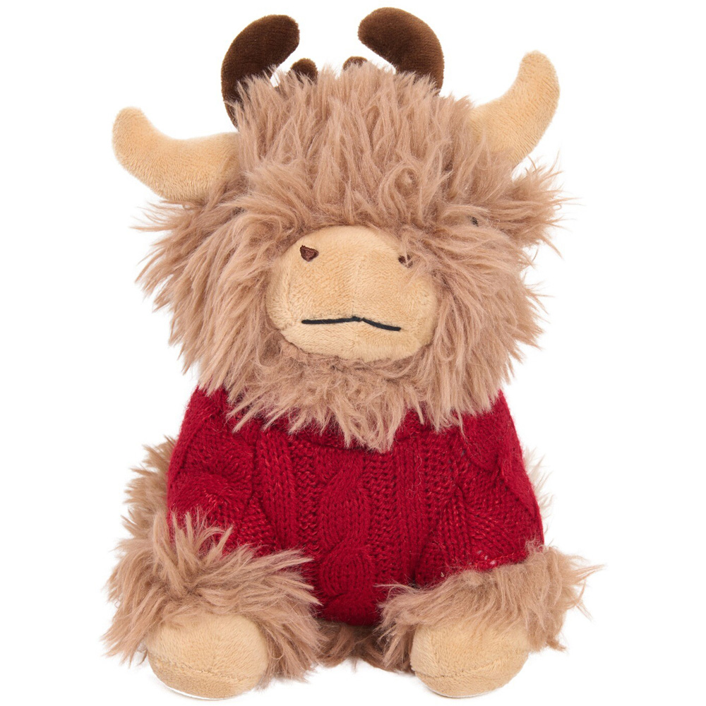 Festive Highland Cow Shaped Doorstop Image 2