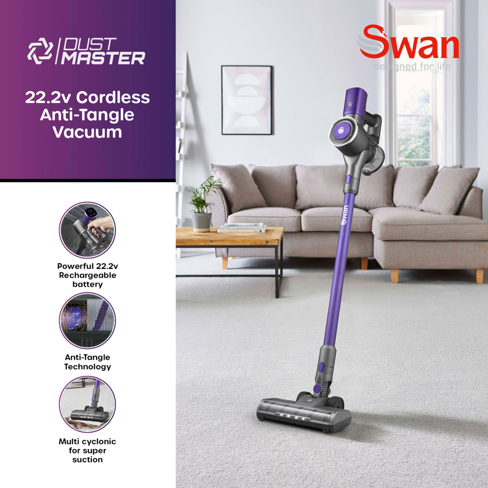 Swan Dustmaster Cordless Anti Tangle Vacuum Cleaner 22.2V Image 5