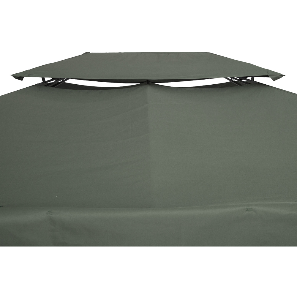 Outsunny 3 x 4m Deep Grey 2 Tier Gazebo Replacement Canopy Image 3