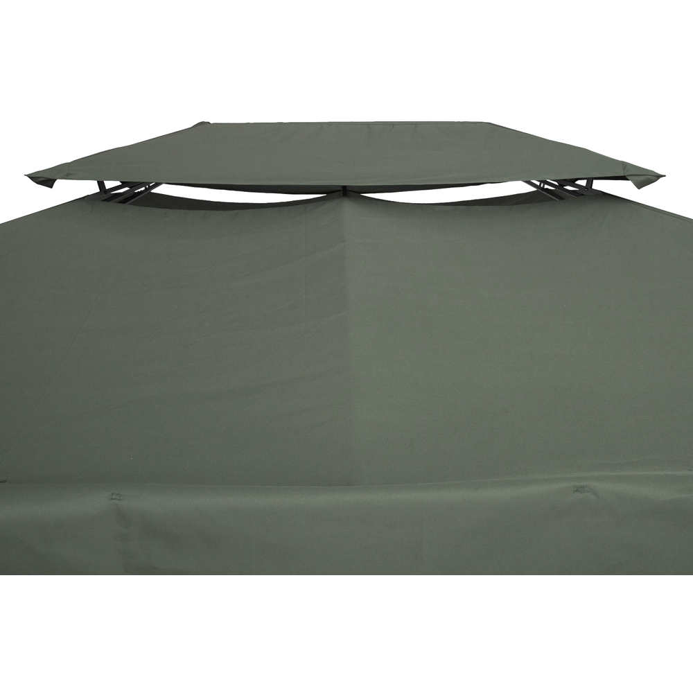 Outsunny 3 x 4m Deep Grey 2 Tier Gazebo Replacement Canopy Image 3
