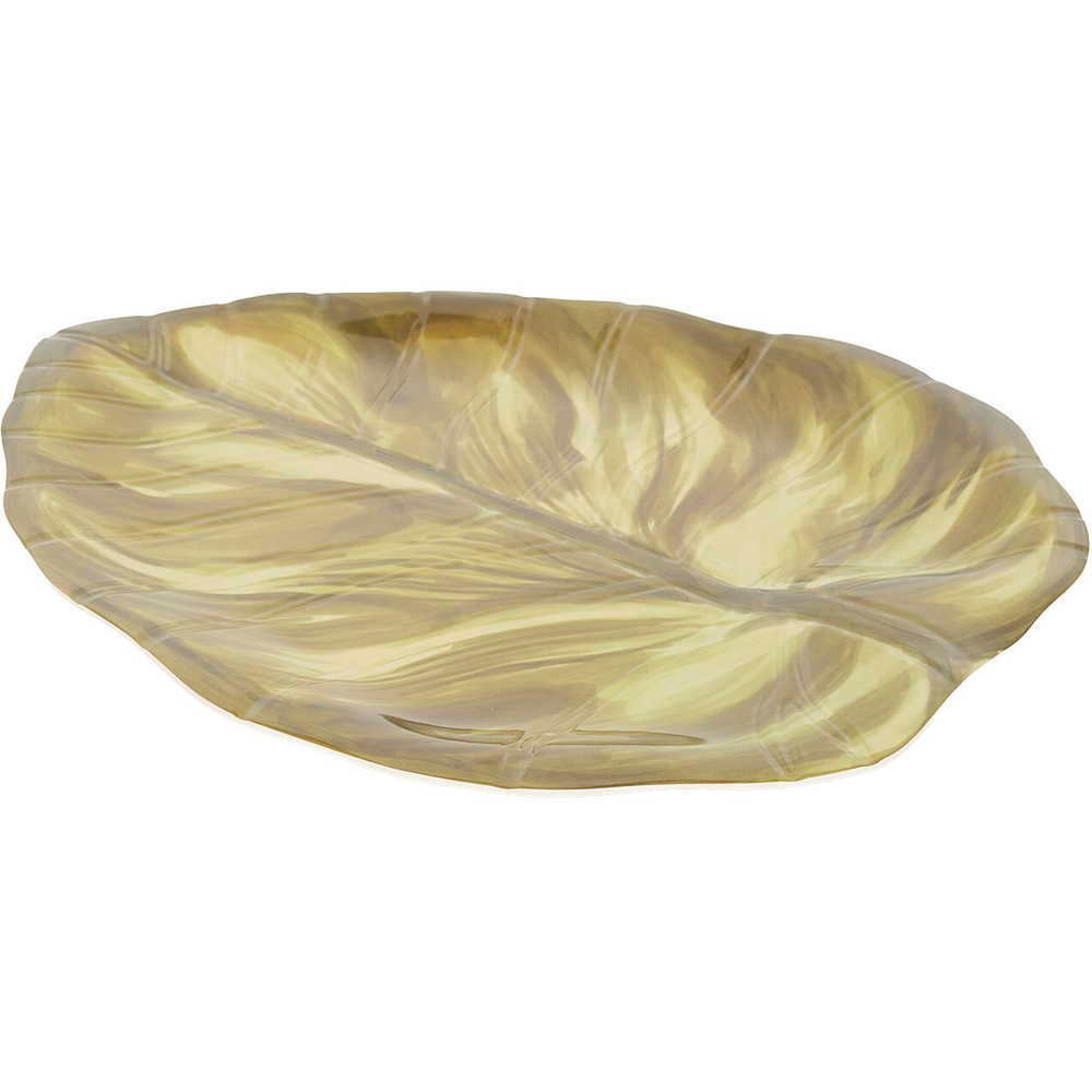 Casablanca Leaf Serving Plate Olive Image 3