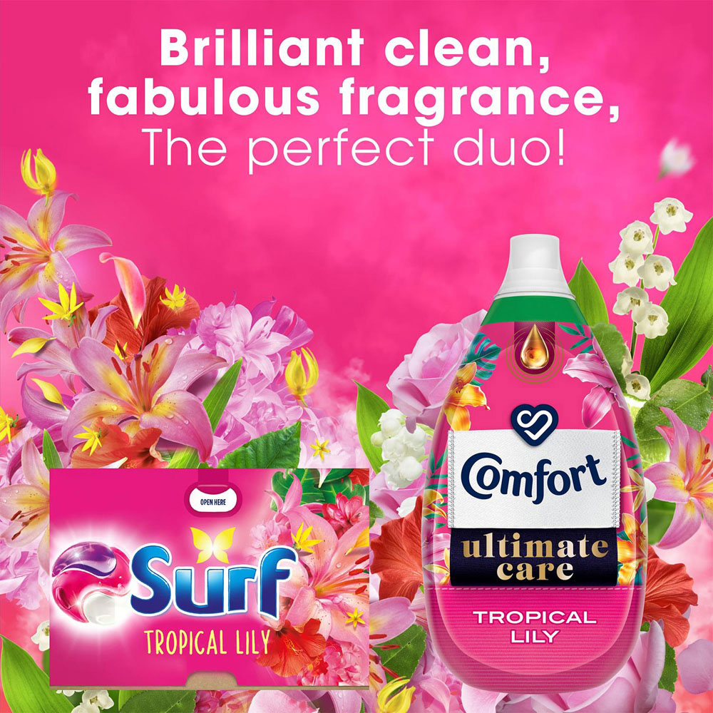 Surf 3 in 1 Tropical Lily Washing Capsules 51 Washes 8 Pack Image 3