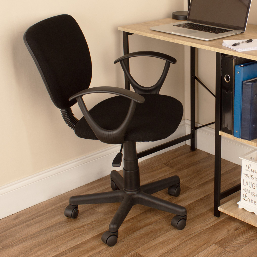 Loft Black Swivel Home Office Chair Image 1