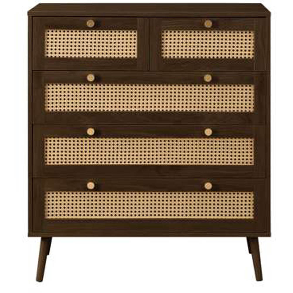 Croxley 5 Drawer Rattan Chest of Drawers Image 4