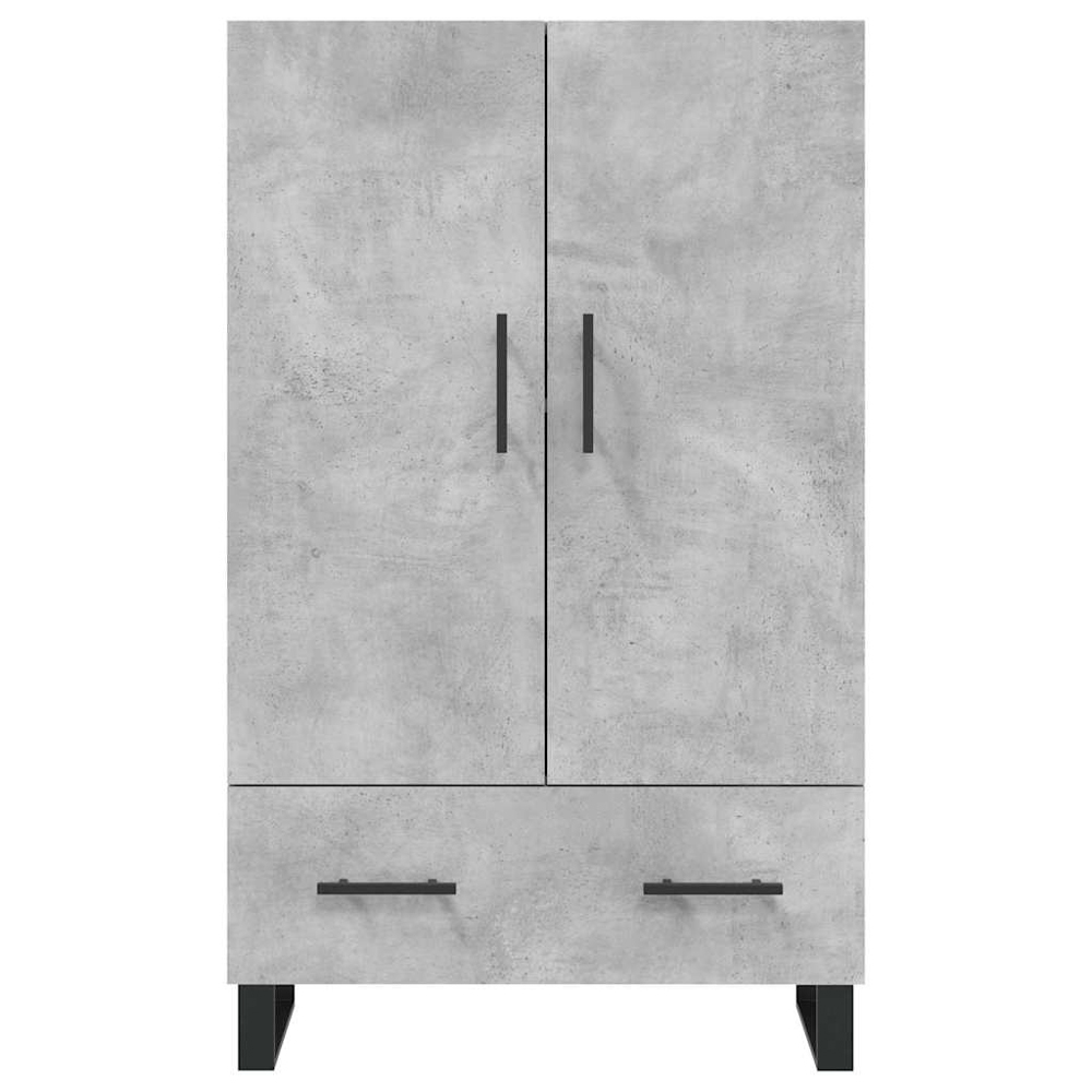 vidaXL 2 Door Single Drawer Concrete Grey Highboard Image 6