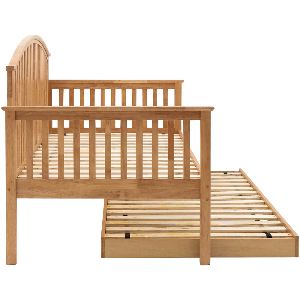 GFW Madrid Single Oak Wood Wooden Day Bed with Trundle Image 8