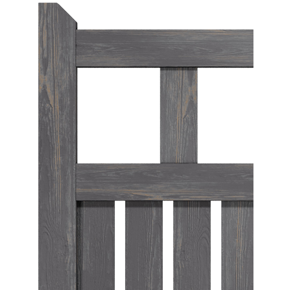 Living and Home Grey Wooden Garden Fence Door 120 x 90cm Image 5