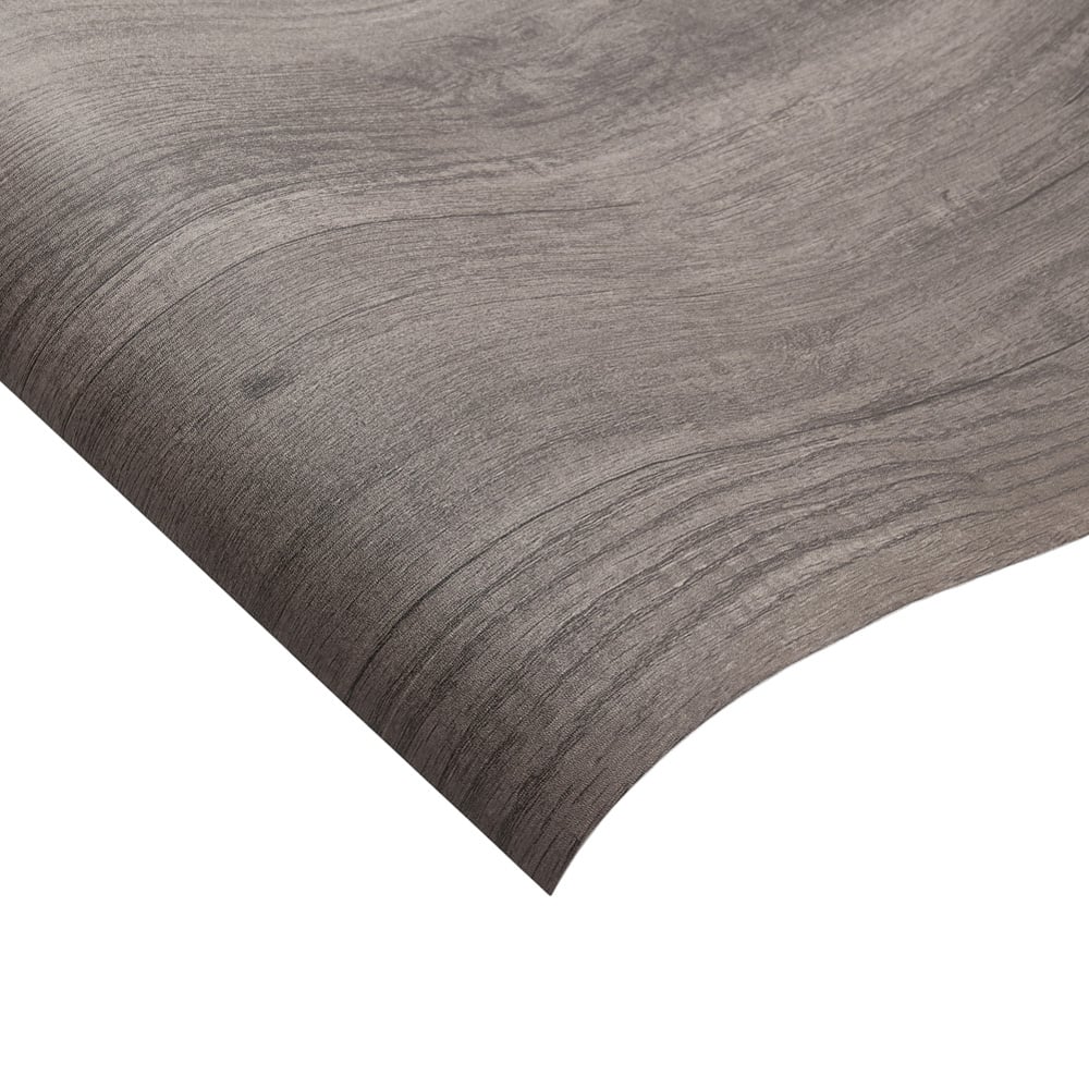 Living and Home Smoke Grey Wood Grain Self Adhesive PVC Flooring Image 3