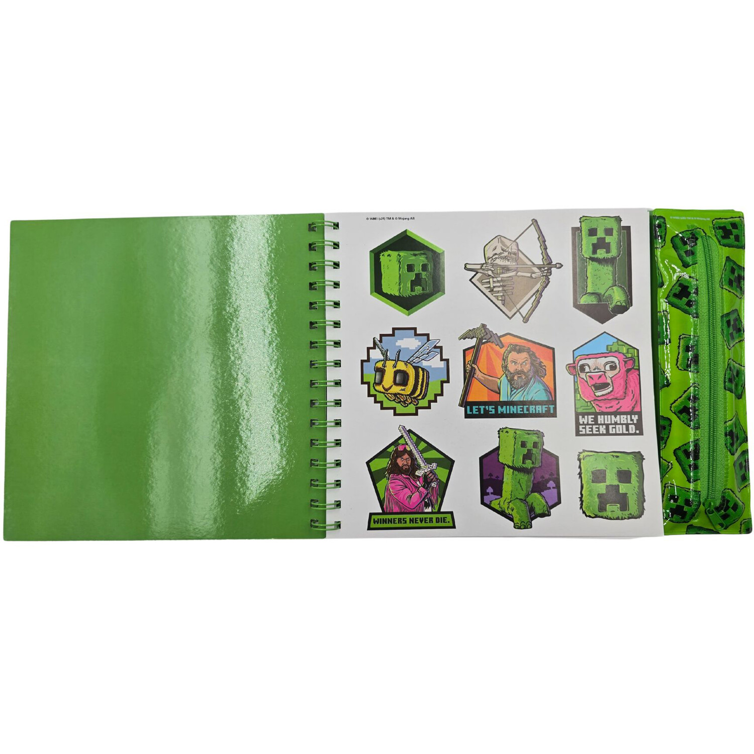 Minecraft Colouring Book Set Green Image 4