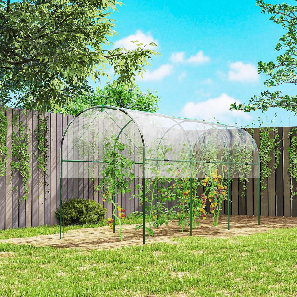 Outsunny Clear Plastic 4 x 13ft Polytunnel Greenhouse Image 2