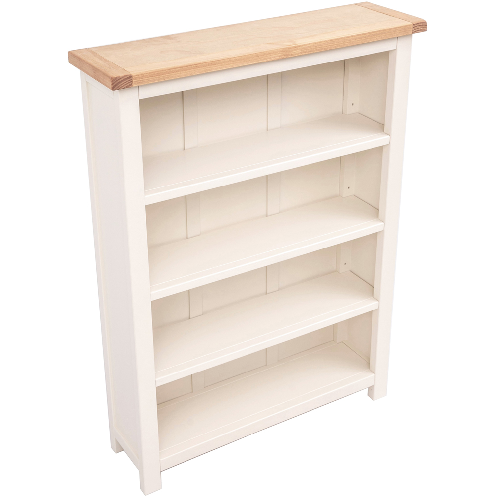 Maggiori 4 Shelf Off White Wide Bookcase Image 4