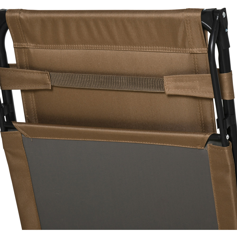 Outsunny Brown and Black Zero Gravity Folding Recliner Chair Image 4