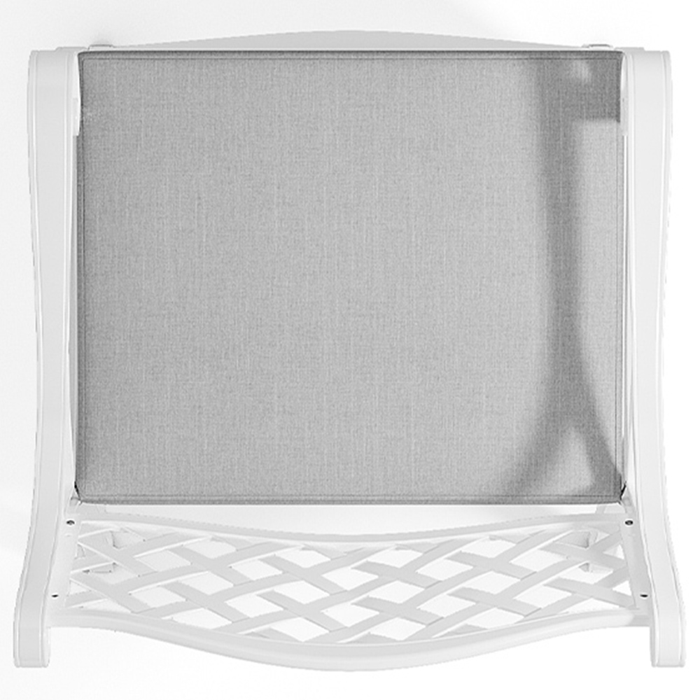 Living and Home Set of 2 White Aluminium Garden Chairs Image 6