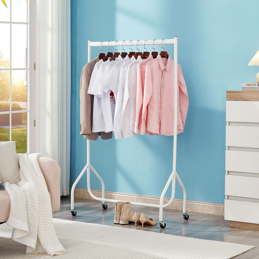 House Of Home White Heavy Duty Foldable Clothes Rail 3ft Image 2