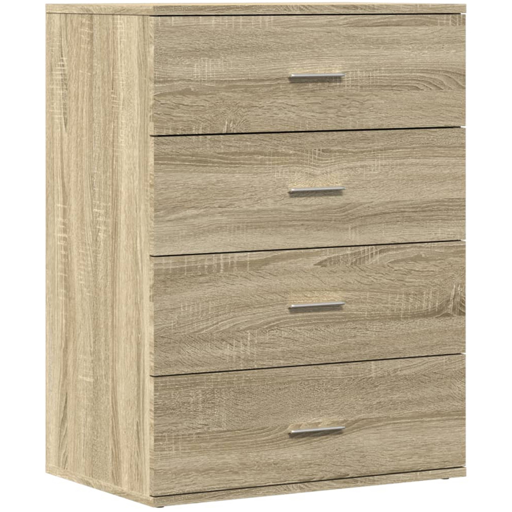 vidaXL 4 Drawer Sonoma Oak Sideboard Image 2