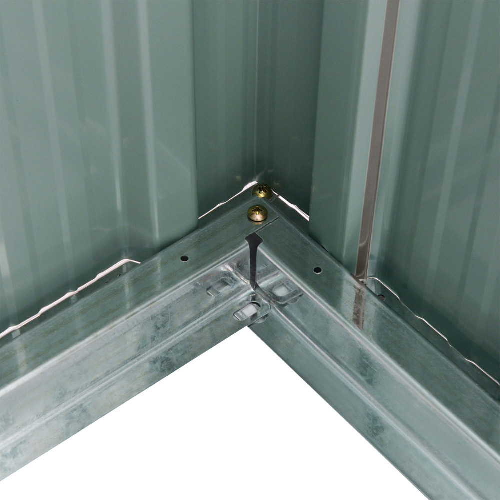 Outsunny 6.5 x 3.5ft 2 Door Grey Metal Garden Storage Shed Image 3