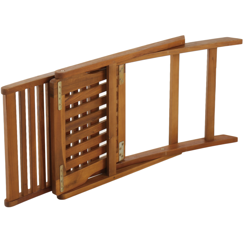 Charles Bentley Set of 2 Acacia Wood Foldable Patio Chair Image 6