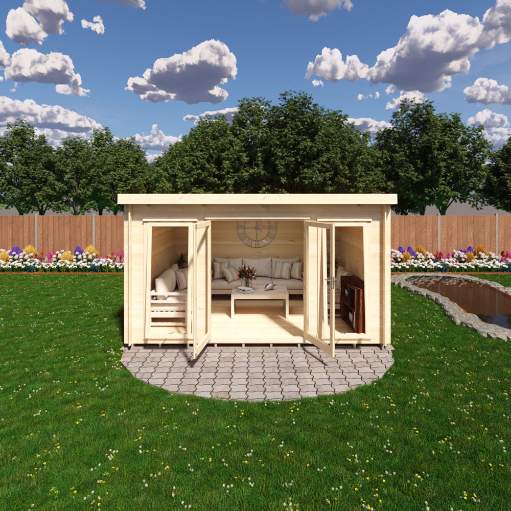 Shire Tilney 10 x 13ft Pent Garden Log Cabin Image 4