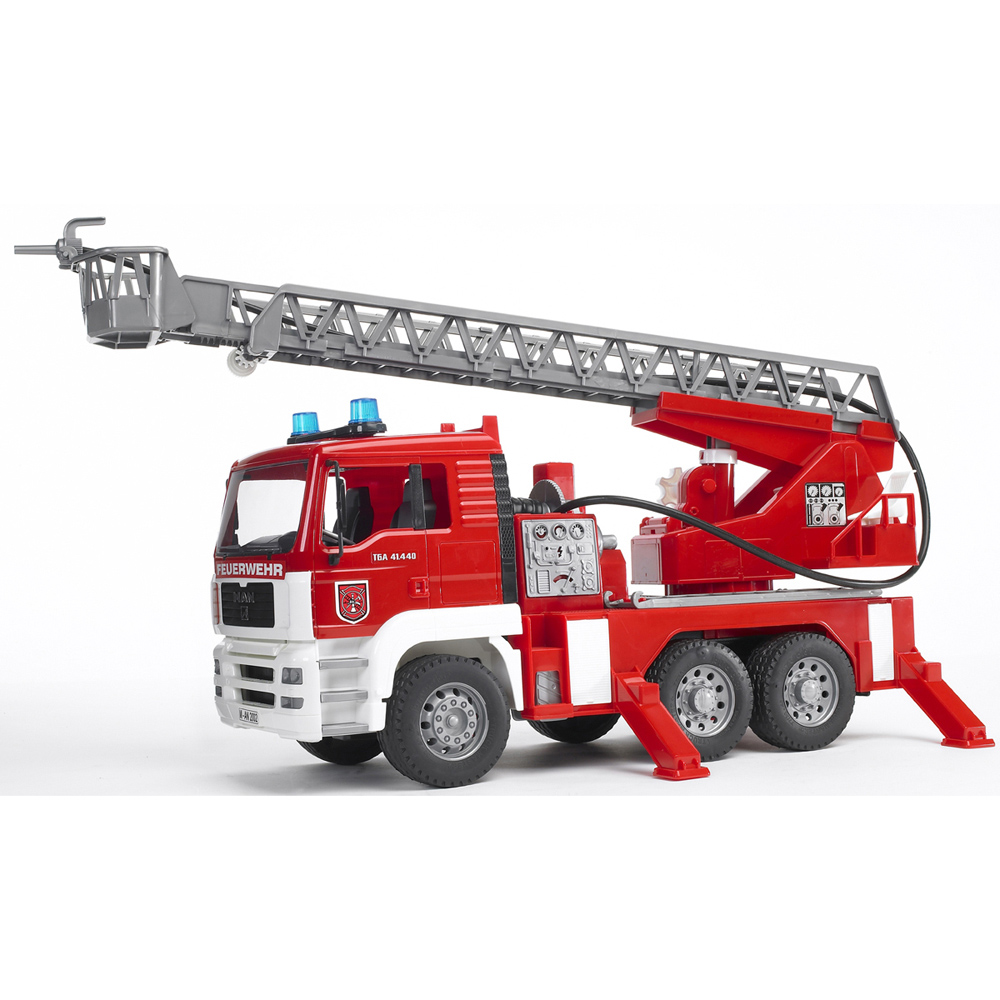 Bruder Kids MAN TGA Fire Engine with Ladder and Water Pump Playset Model Image 4