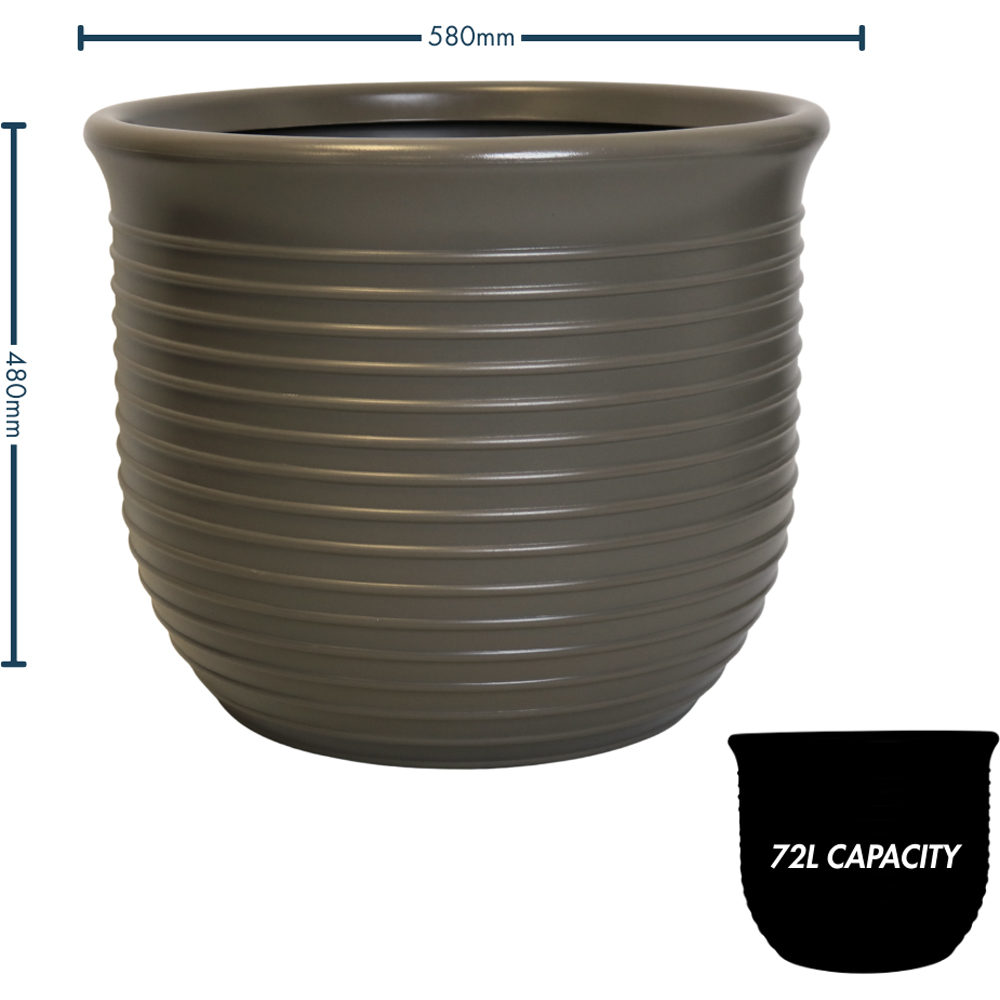 Trifibre Blenheim Clay Roto Moulded Planter 48 x 58cm Image 7