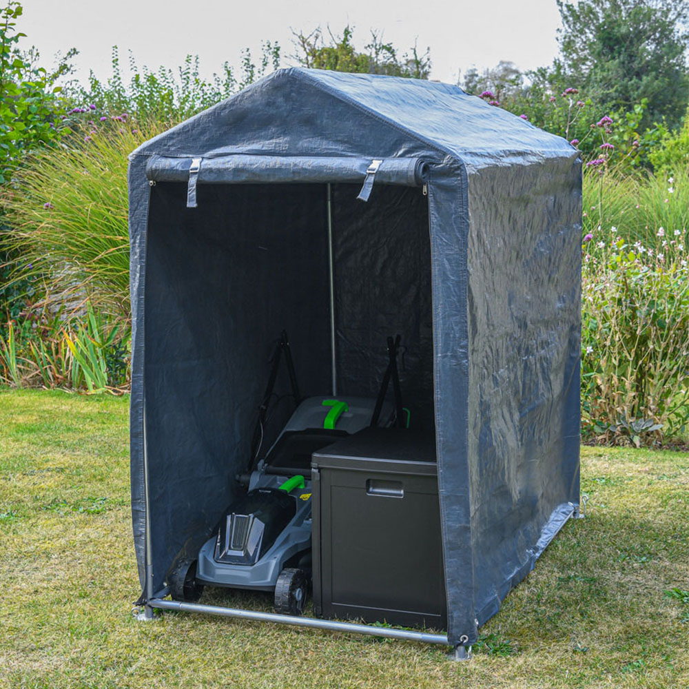 Garden Gear 3 x 5ft Dark Grey Heavy Duty PE Cover Garden Shed Image 2